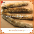 top quality natural color 2.5*80cm Real raccoon fur trim for jacket